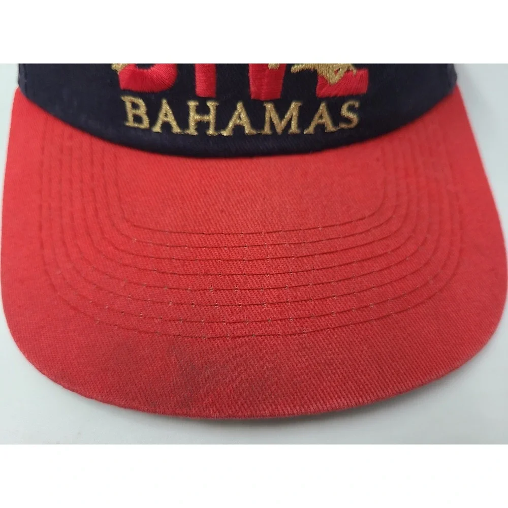 Vintage Dive Bahamas Snapback Hat Cap Travel Souvenir Scuba‎ Men Women Black Red